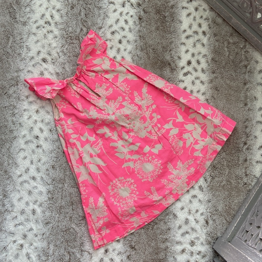 GAP Kids Hawaiian dress girls 2T Barbie pink floral tropical coconut girl beach